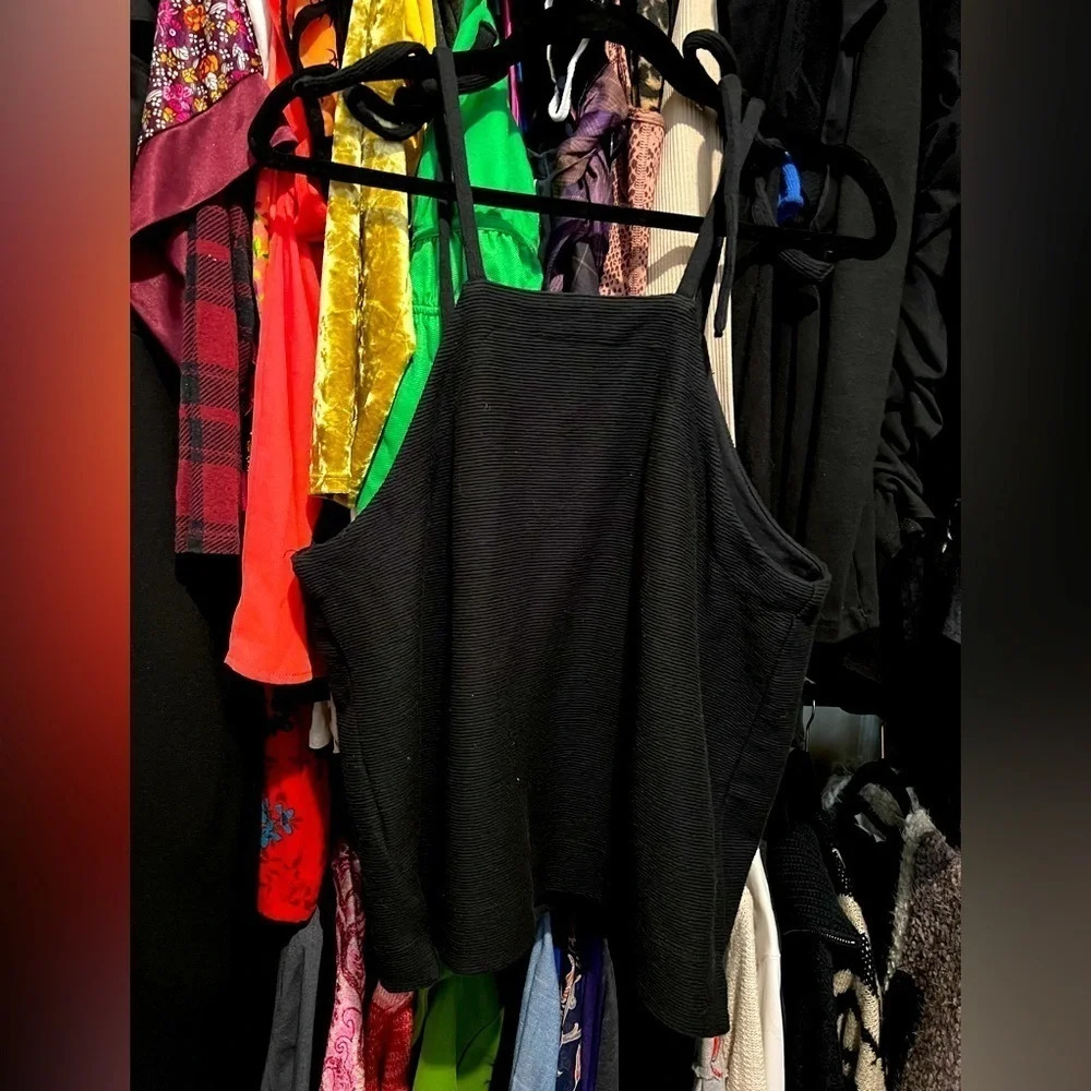 🤑 Black Madewell Tie Strap Tank Top Crop